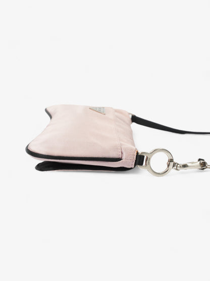 Prada Flap Pouch Pink / Black Satin
