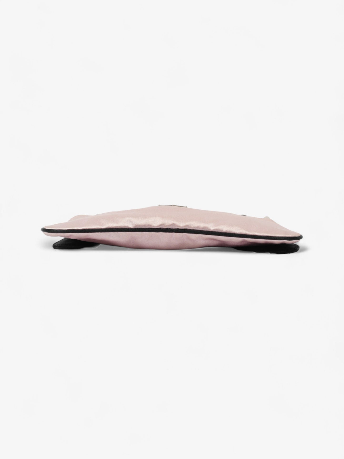 Prada Flap Pouch Pink / Black Satin