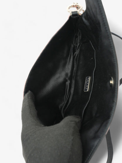 Prada Flap Pouch Pink / Black Satin