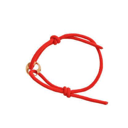 Louis Vuitton Empreinte 18K Yellow Gold Red Cord Bracelet