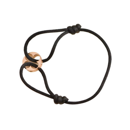 Louis Vuitton Empreinte 18K Rose Gold Black Cord Bracelet