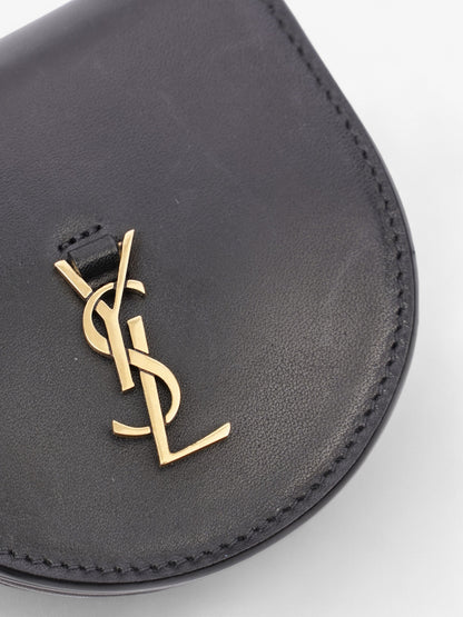 Saint Laurent Kaia Crossbody Purse Black Calfskin Leather Baby