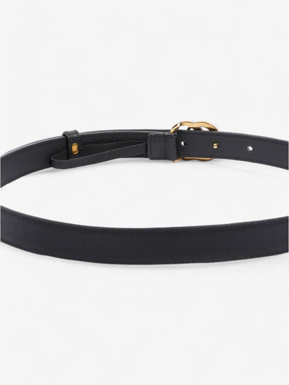 Gucci GG Marmont Thin Belt Black / Gold Leather 70cm / 28"