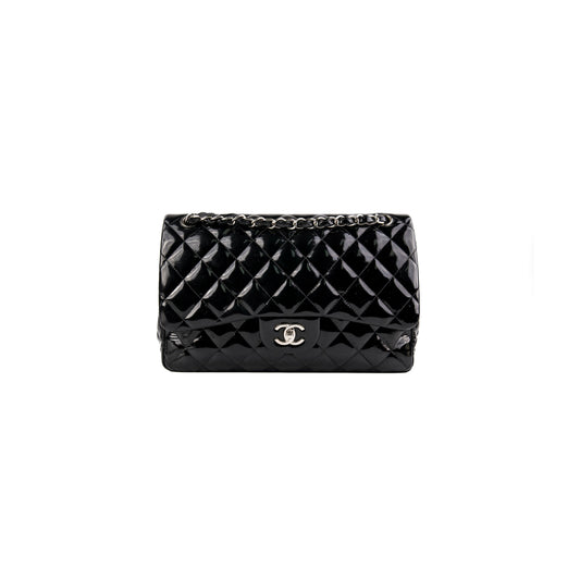 Chanel Jumbo Flap Patent Black