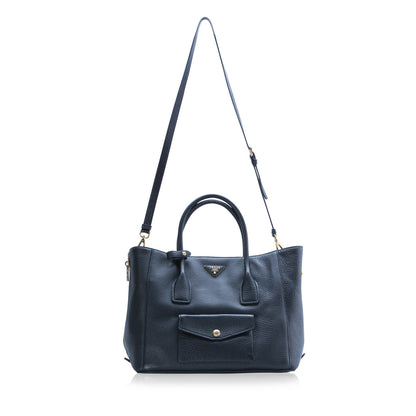 Prada Vit. Daino Twin Pocket Tote Shoulder