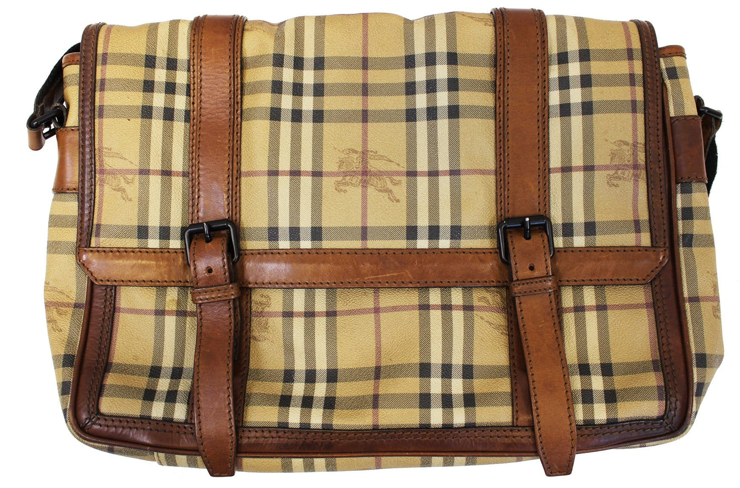 BURBERRY Horseferry Check Messenger Travel Bag