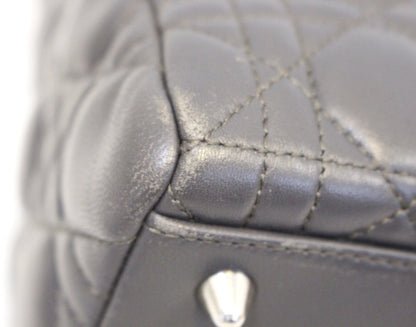 CHRISTIAN DIOR Cannage Quilted Lambskin Leather Lady Dior Medium Bag
