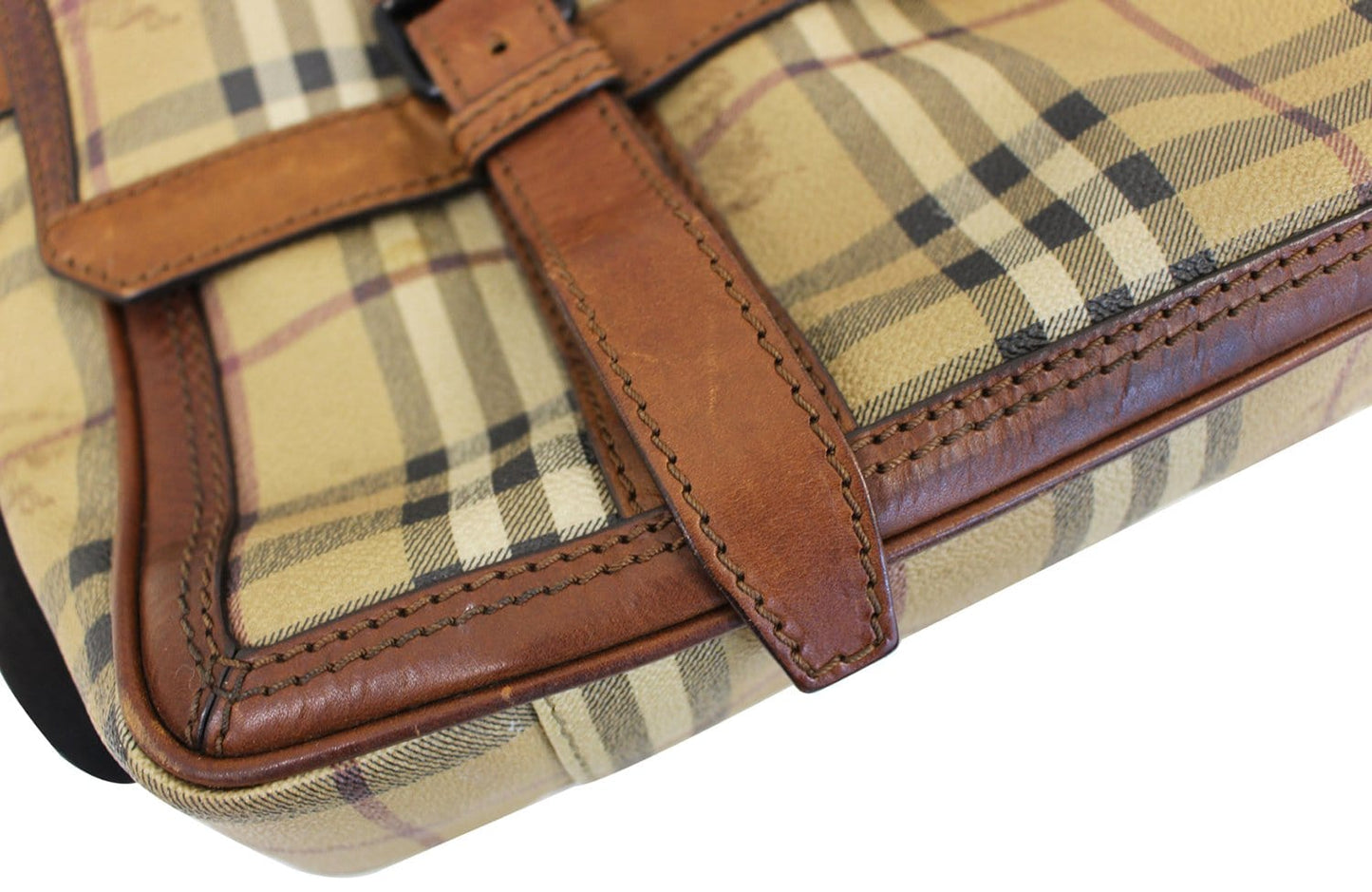 BURBERRY Horseferry Check Messenger Travel Bag