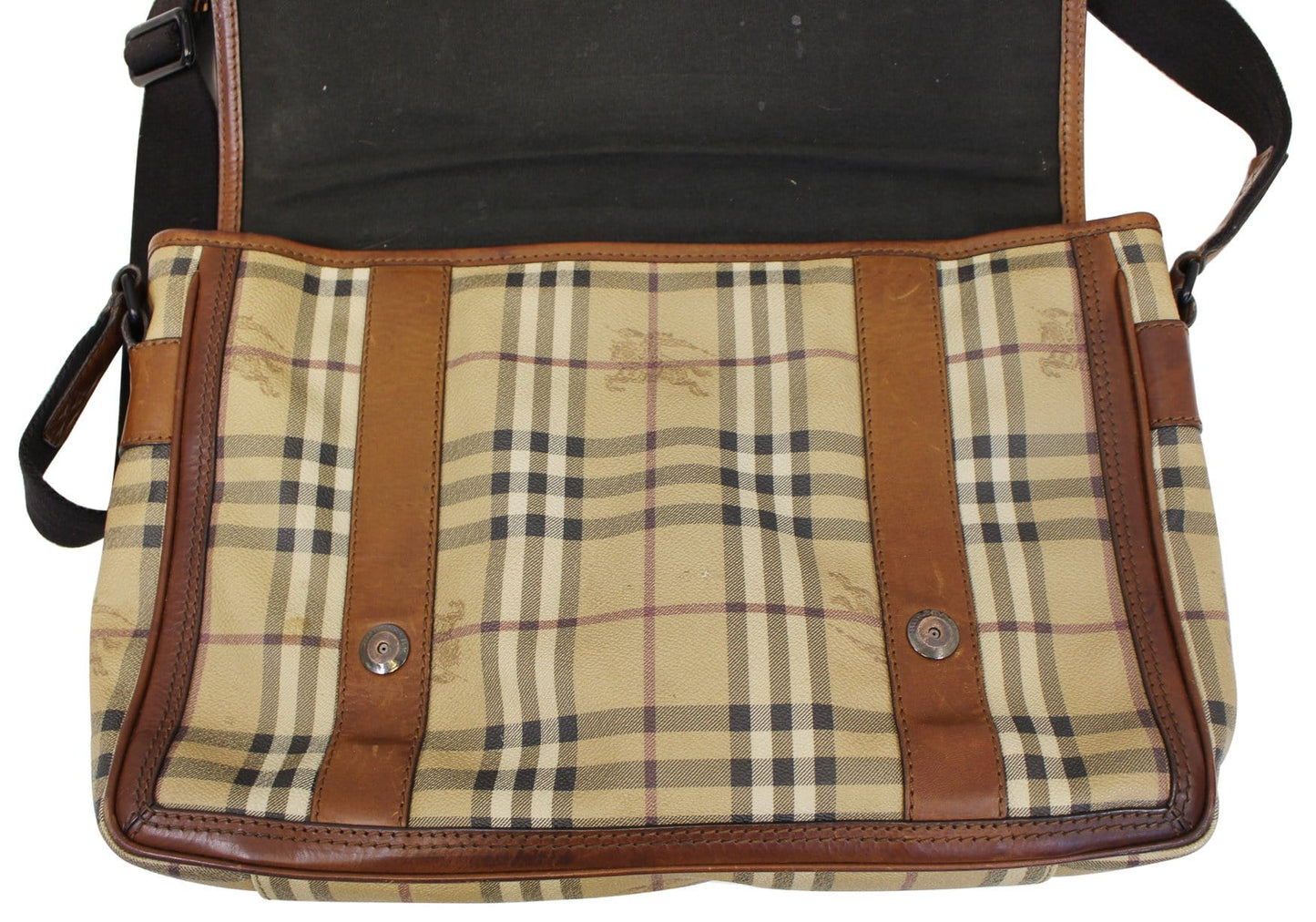 BURBERRY Horseferry Check Messenger Travel Bag