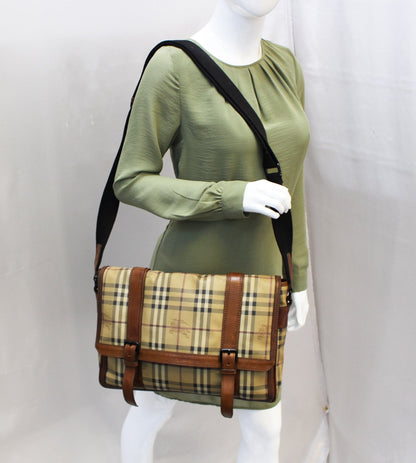 BURBERRY Horseferry Check Messenger Travel Bag