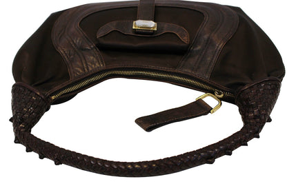 FENDI Brown Leather spy Hobo Bag