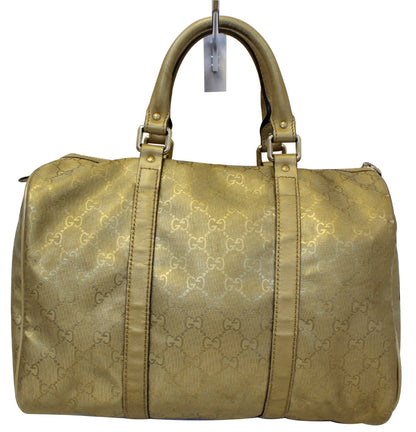 GUCCI Crystal Monogram Gold Medium Joy Boston Bag 193603