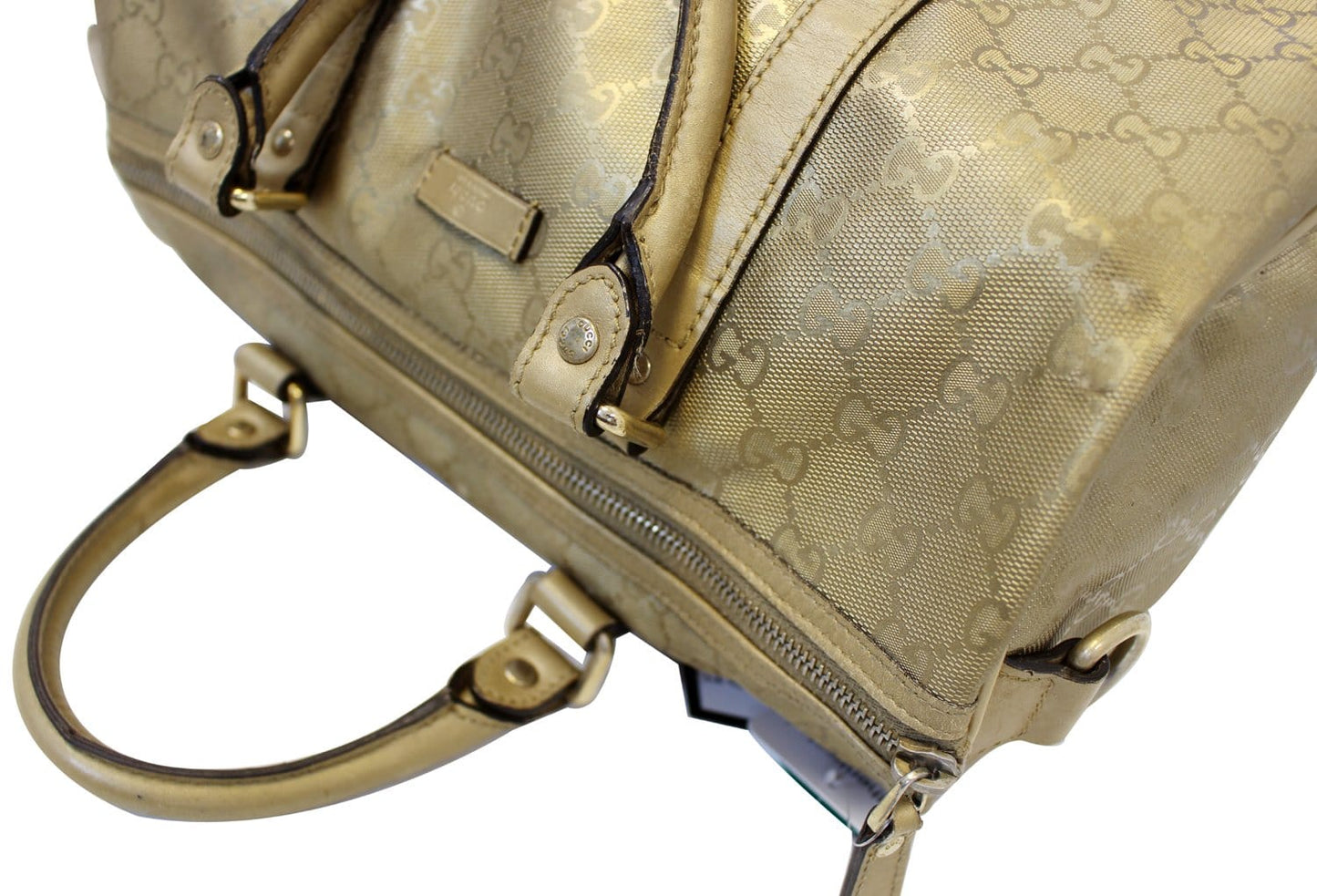 GUCCI Crystal Monogram Gold Medium Joy Boston Bag 193603