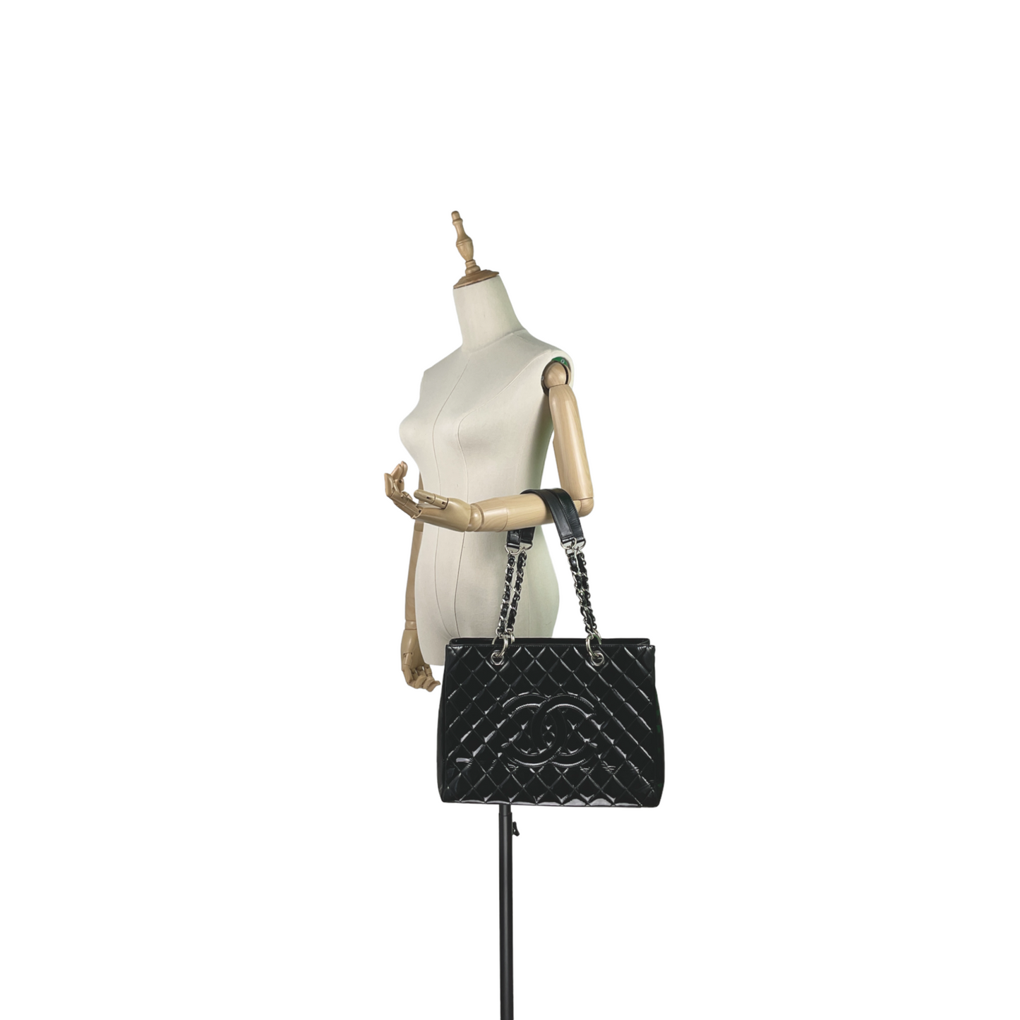 Chanel Grand Shopping Tote GST Patent Leather Bag