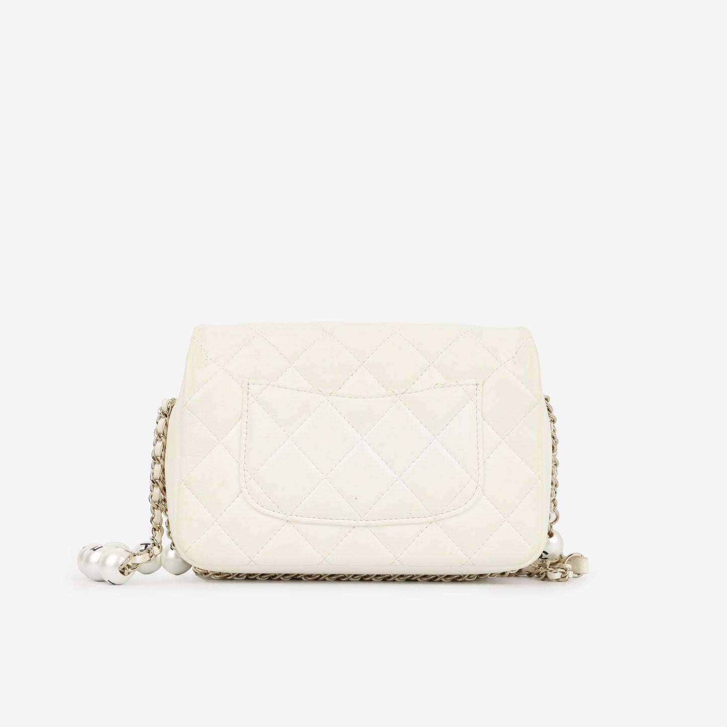 Chanel Pearl Logo Chain Around Flap