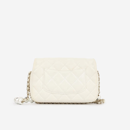 Chanel Pearl Logo Chain Around Flap