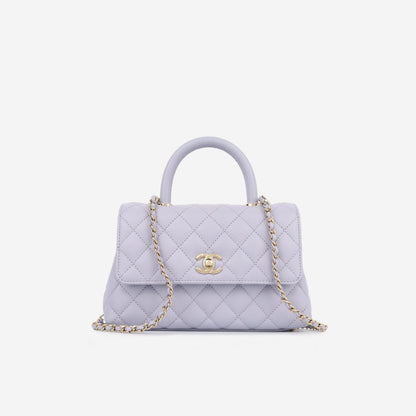 Chanel Small Coco Handle - Lavender Caviar