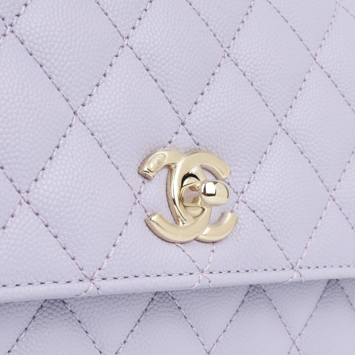 Chanel Small Coco Handle - Lavender Caviar