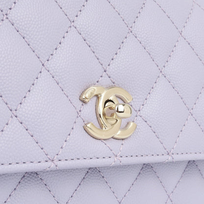 Chanel Small Coco Handle - Lavender Caviar