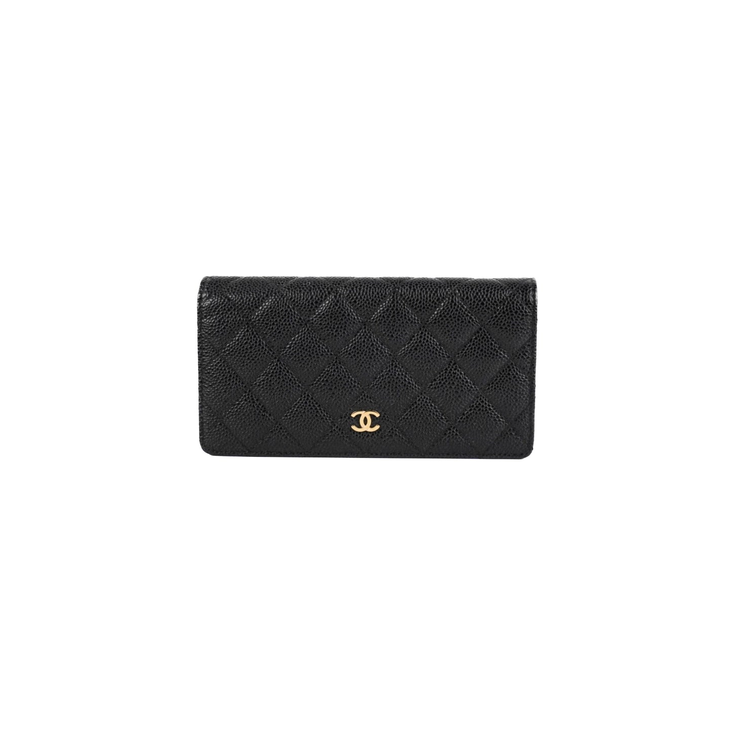 Chanel Long Wallet Caviar Black