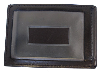 GUCCI Dark Brown Guccissima Embossed Leather Card Case 282089