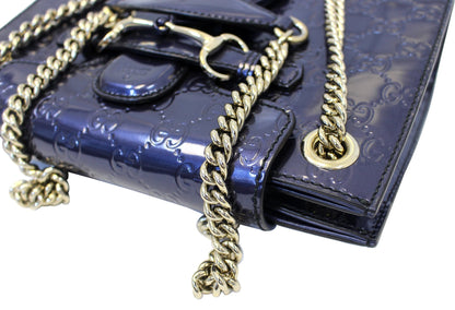 GUCCI Emily Medium Guccissima Leather Chain Shoulder Bag 369621