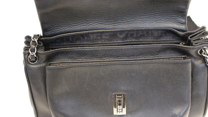 CHANEL Mademoiselle Lock Accordion Flap Caviar Medium Bag