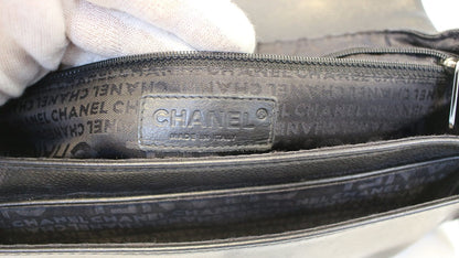 CHANEL Mademoiselle Lock Accordion Flap Caviar Medium Bag