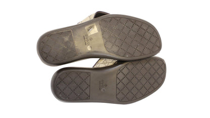 Gucci GG Supreme Men's Leather Flip Flops sandals Size 9 G 202762