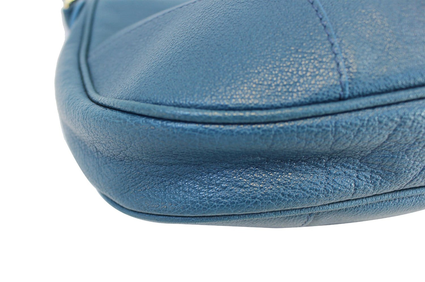BURBERRY Hernville Leather Teal Small Hobo Bag