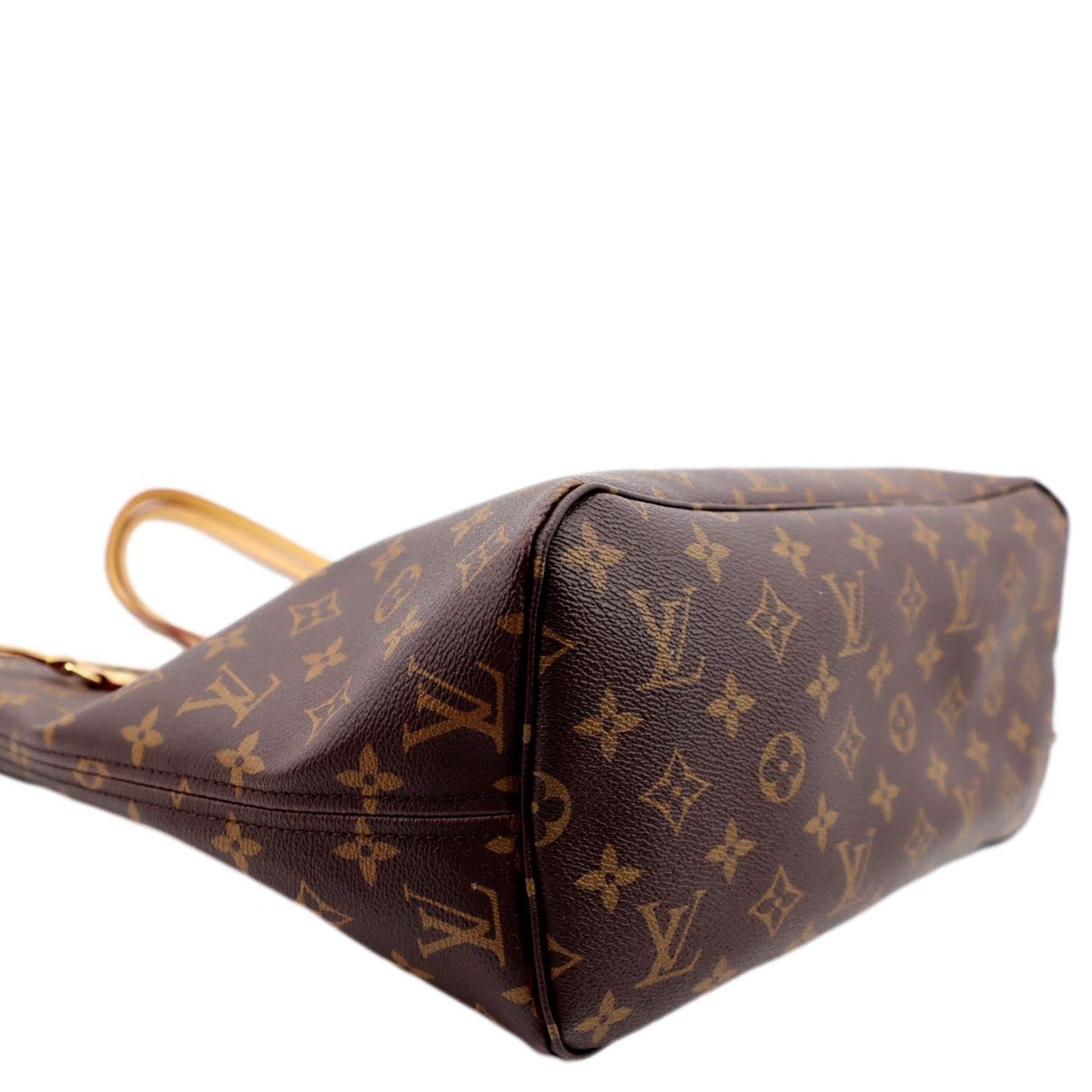 LOUIS VUITTON Neverfull MM Monogram Canvas Tote Bag Brown