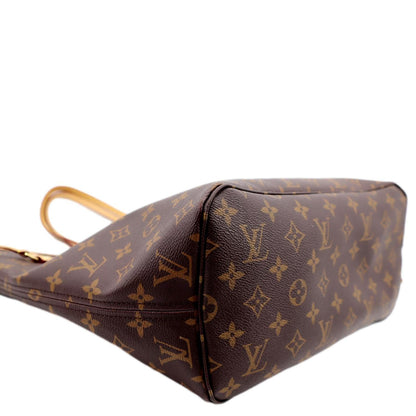 LOUIS VUITTON Neverfull MM Monogram Canvas Tote Bag Brown