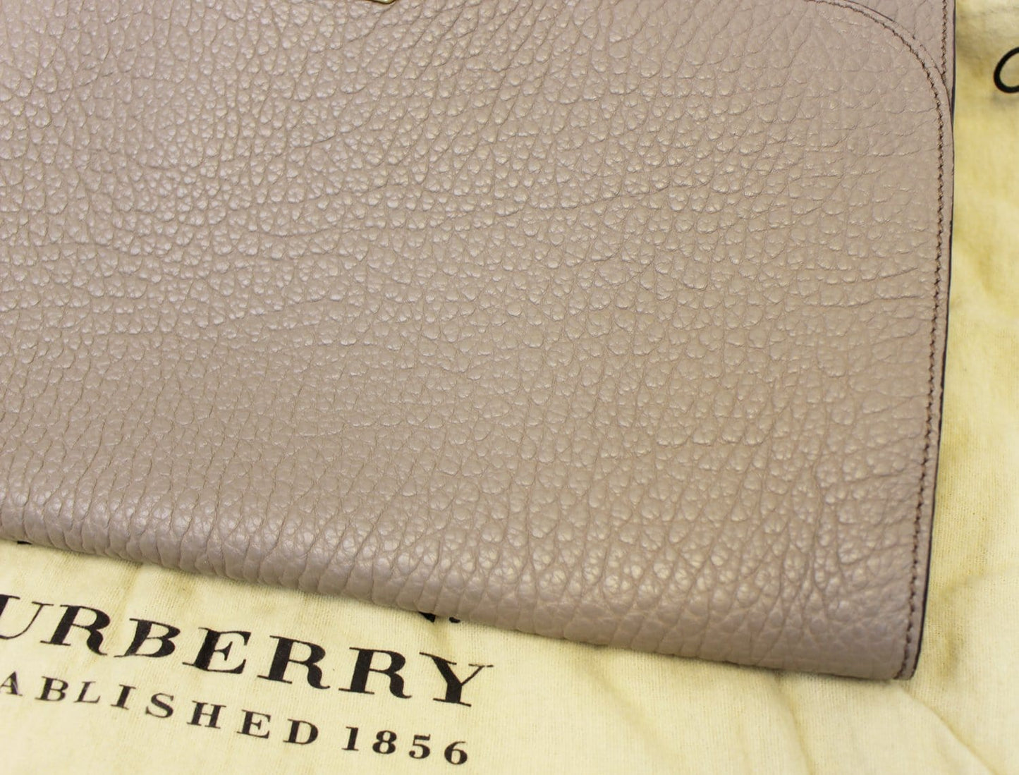BURBERRY Heritage Sonnet Grain Leather Large Clutch