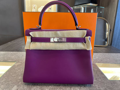 Hermes Kelly 28 Retourne Veau Swift Anemone