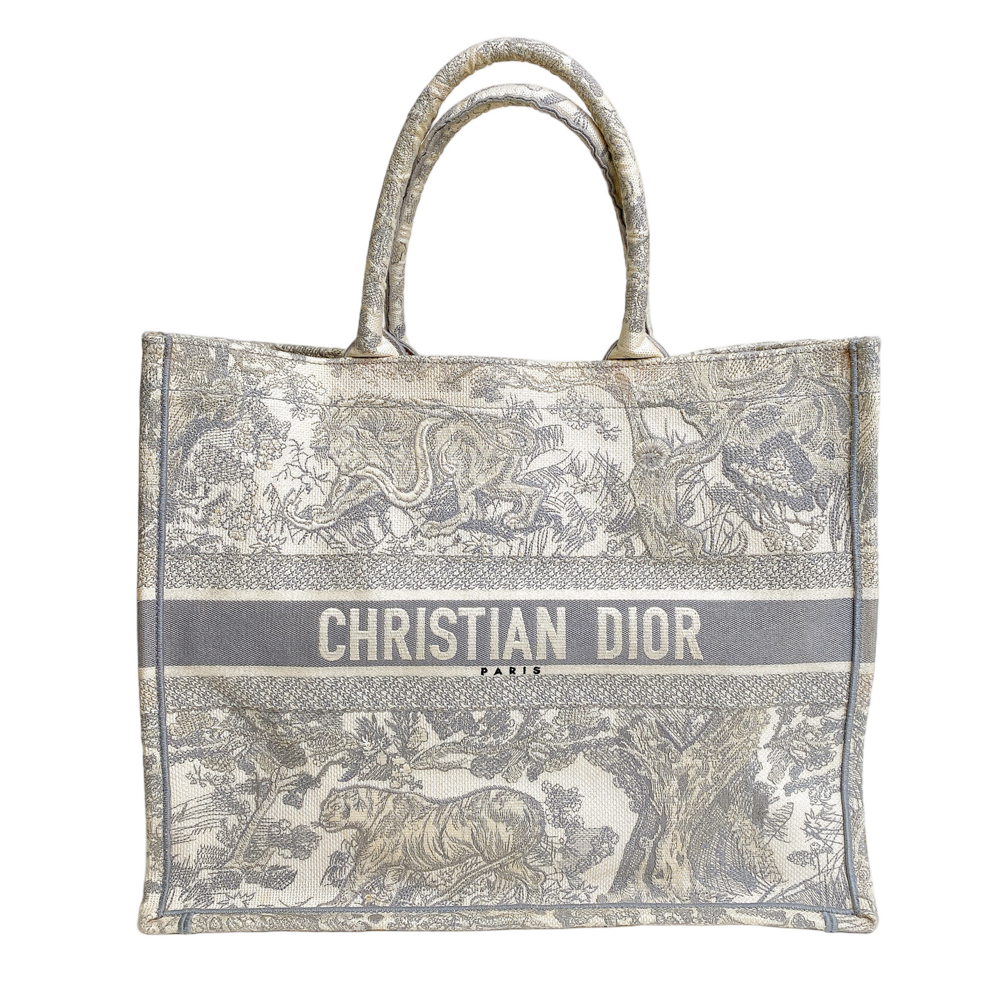DIOR BOOK TOTE  LARGE IN GRAY