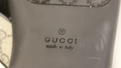 Gucci Men's GG Supreme Canvas Flip Flops Sandals Size 8 1/2G