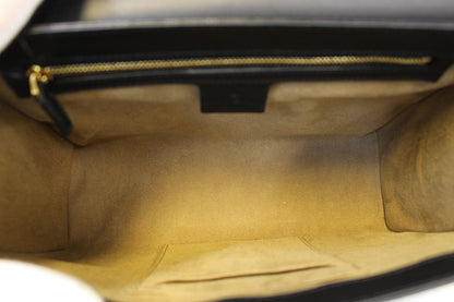 GUCCI GG Supreme Beige/Black Padlock Medium Shoulder Bag