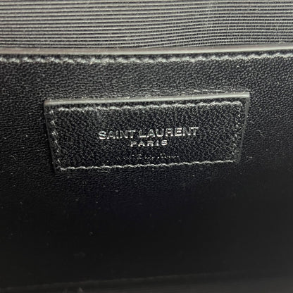 Saint Laurent Medium Kate Crocodile Embossed Burgundy