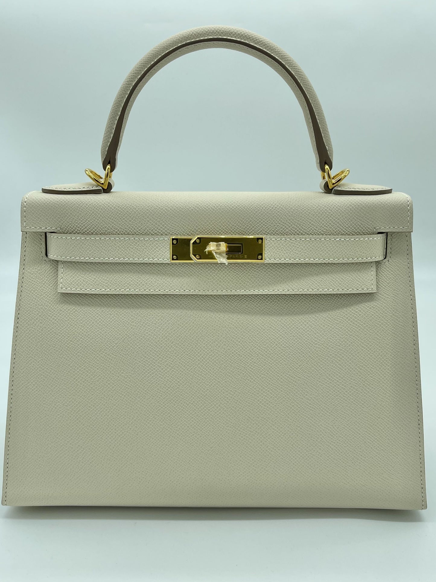 Hermes Kelly 28 Sellier Epsom Craie Gold Hardware