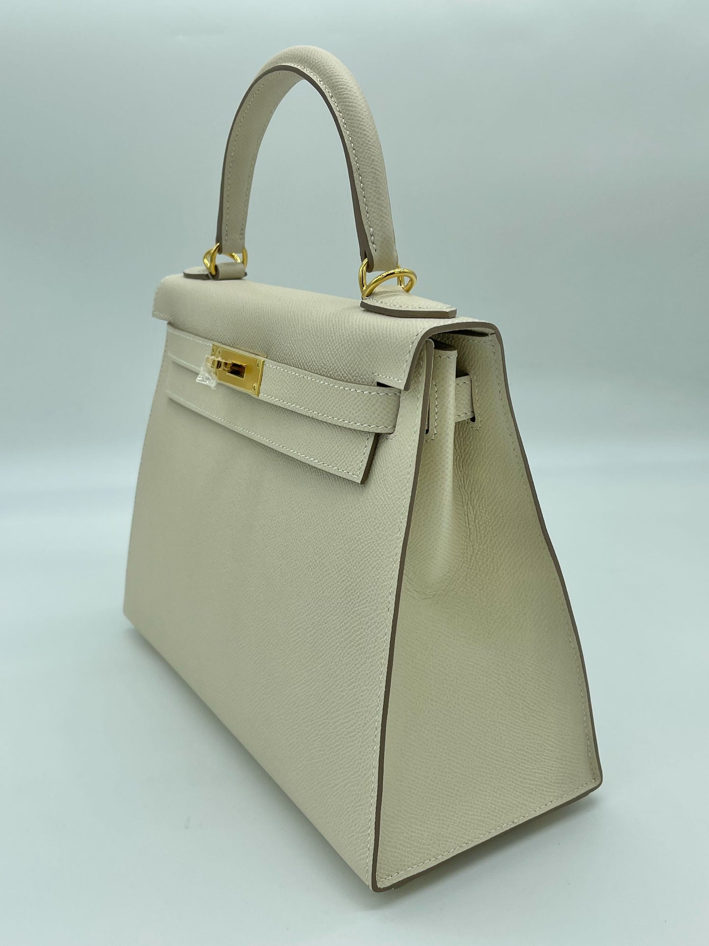 Hermes Kelly 28 Sellier Epsom Craie Gold Hardware