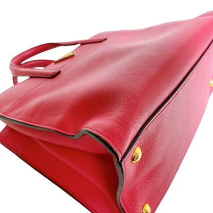 Prada Pink Saffiano Soft Leather Tote Bag