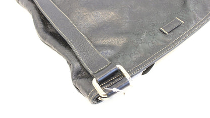 GUCCI Black Guccisima Leather Shima Crossbody Shoulder Bag 201446