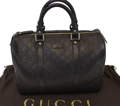 GUCCI 265697 GG Guccissima Leather Chocolate Boston Bag