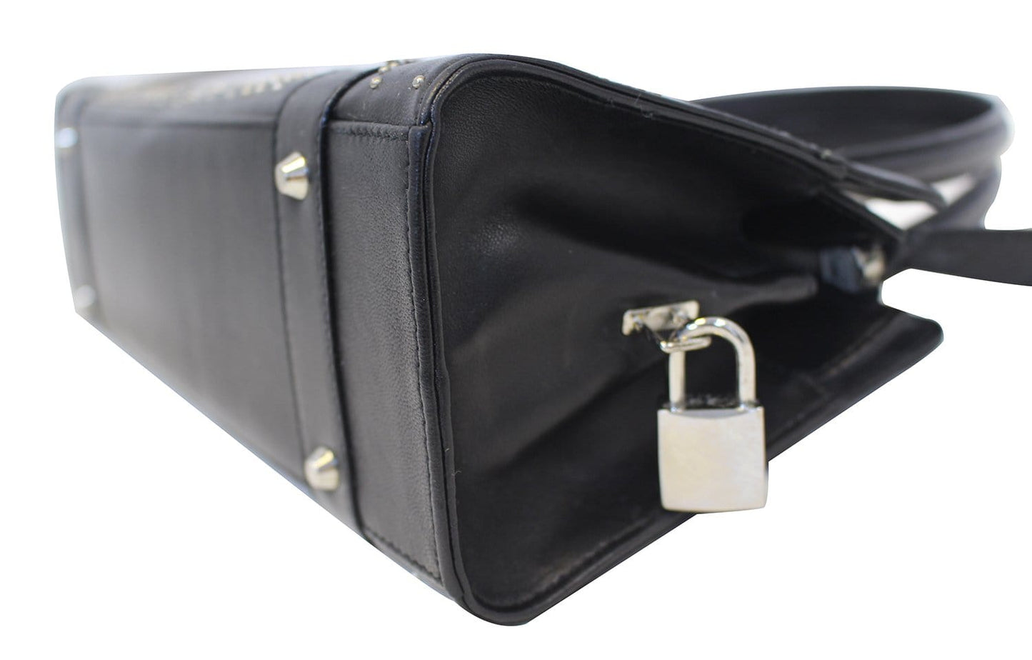 CHRISTIAN DIOR Black Studded Lady Dior Shoulder Bag