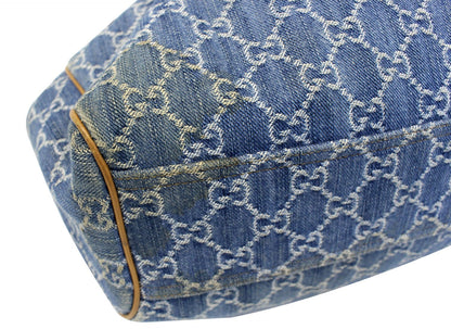GUCCI GG Blue Denim Sukey Tote Shoulder Bag Gucci Sukey