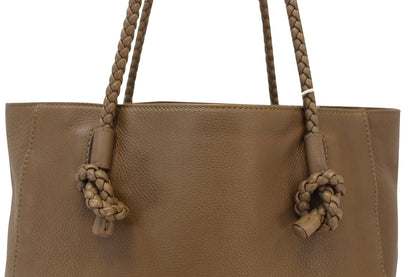 GUCCI 267903 Mesh Hand Leather Brown Tote Bag - Last Call