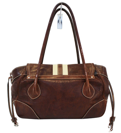 PRADA Burgundy Flap Shoulder Handbag