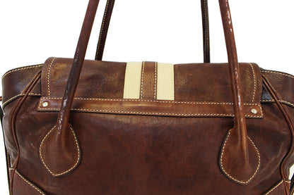 PRADA Burgundy Flap Shoulder Handbag