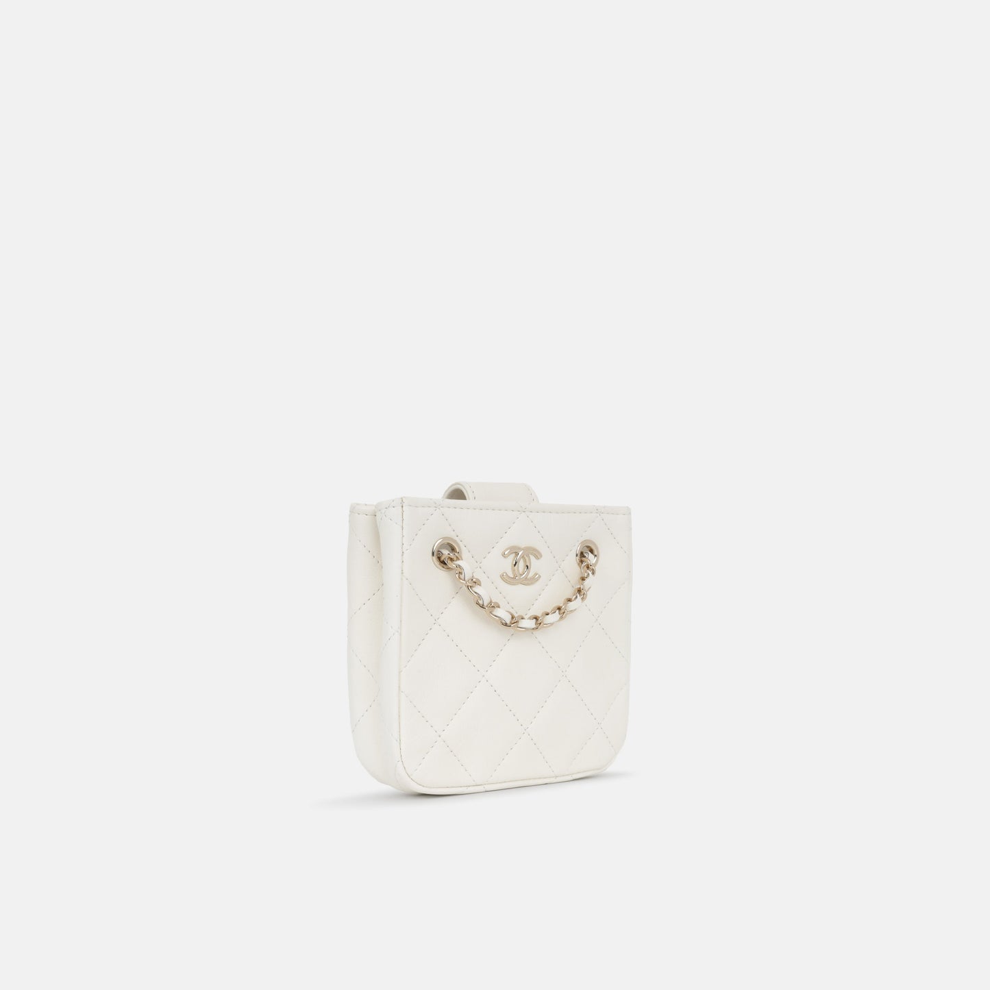 Chanel Tiny Square Clutch on Chain