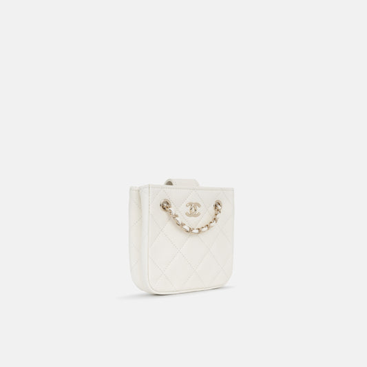 Chanel Tiny Square Clutch on Chain